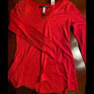 Kensie girl youth medium basic red top